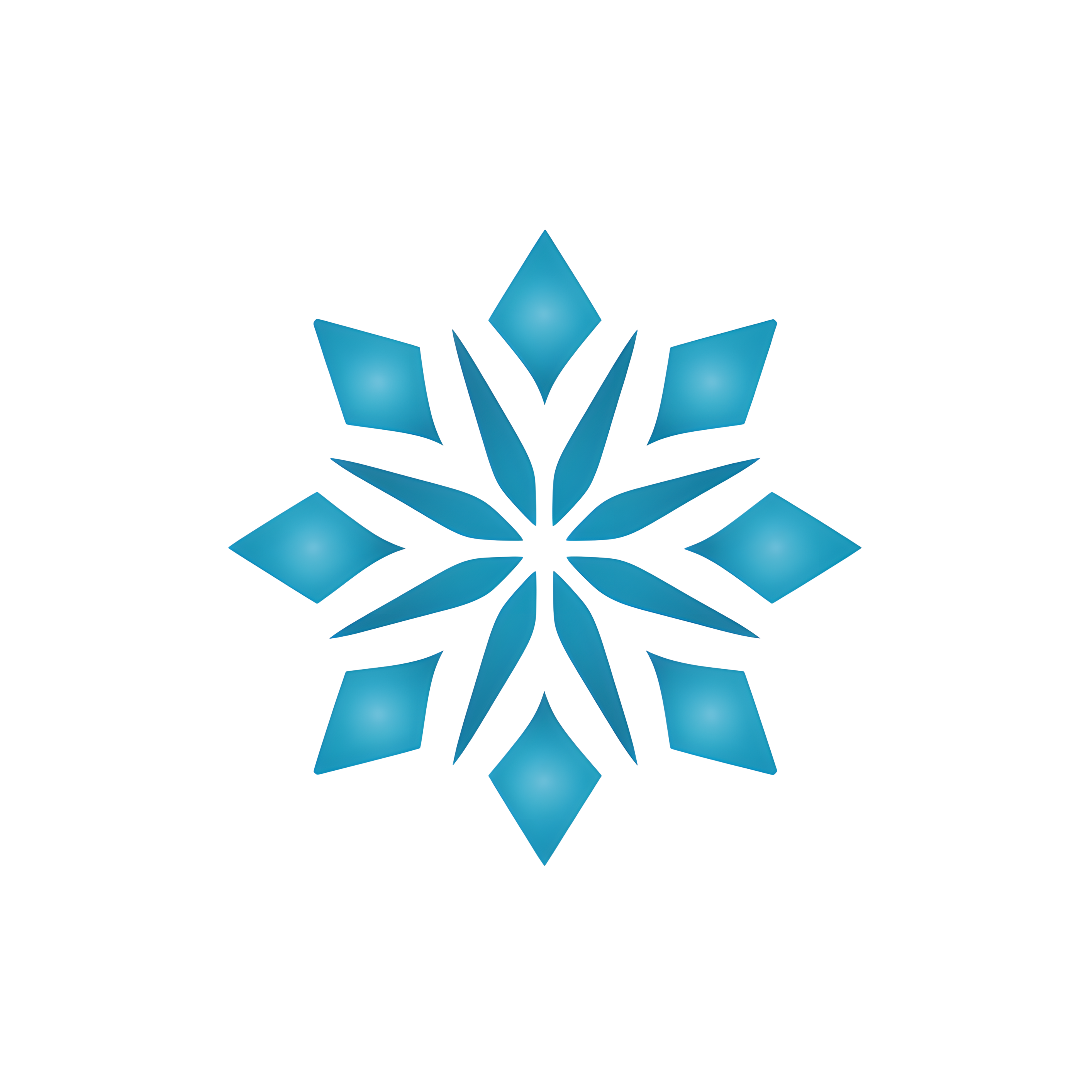雪花图标创意插画设计