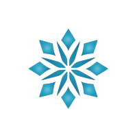 雪花图标创意插画设计