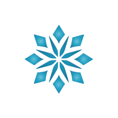 雪花图标创意插画设计