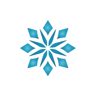 雪花图标创意插画设计