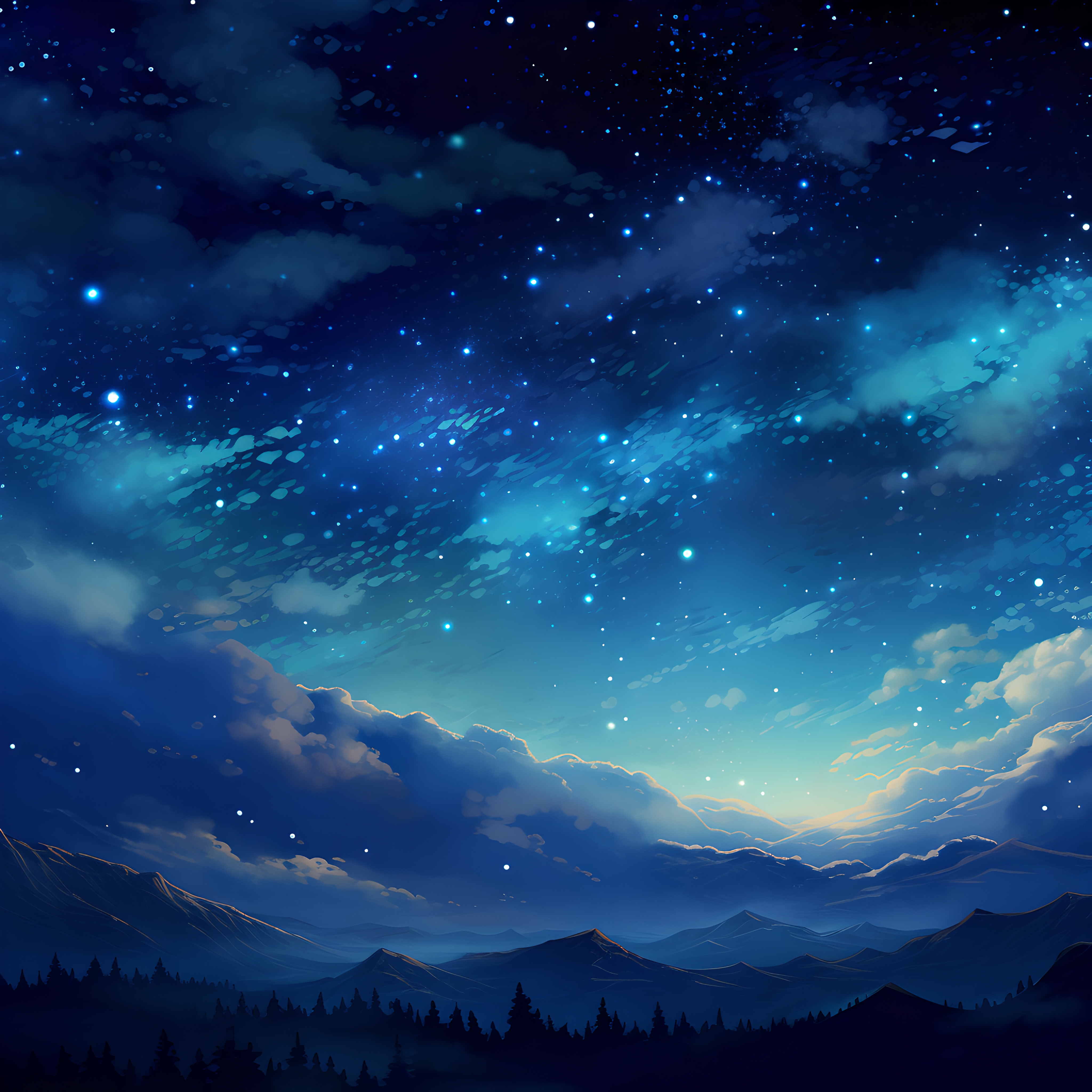 奇幻星空图形设计元素