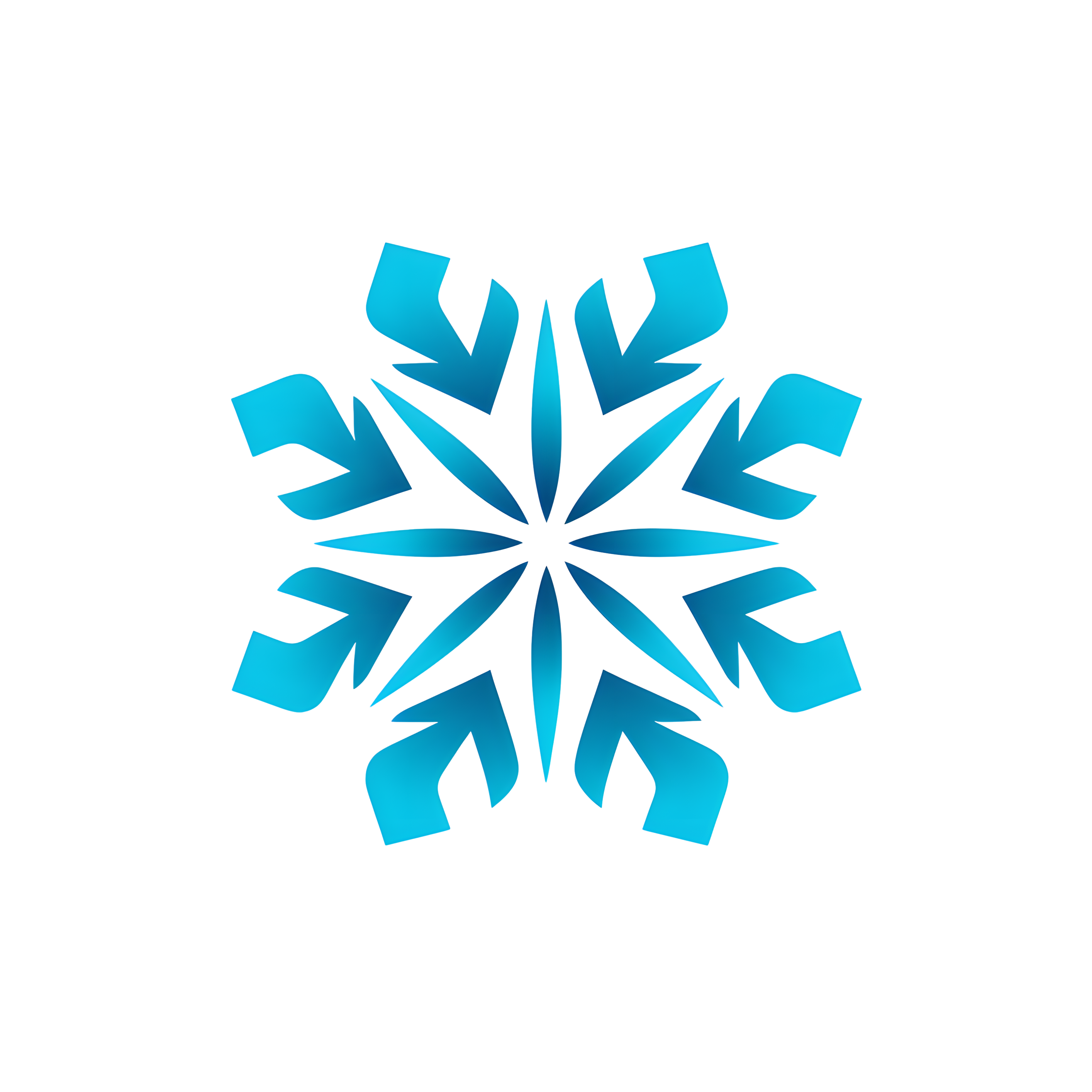 雪花图标创意插图