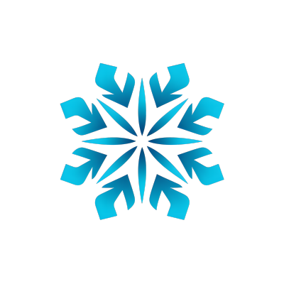 雪花图标创意插图