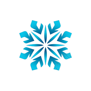雪花图标创意插图
