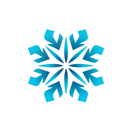 雪花图标创意插图
