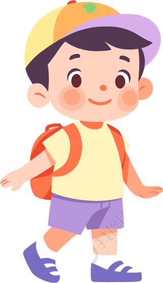 幼儿园卡通学生插画
