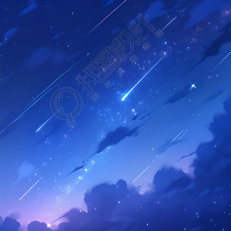 奇幻星空透明背景素材