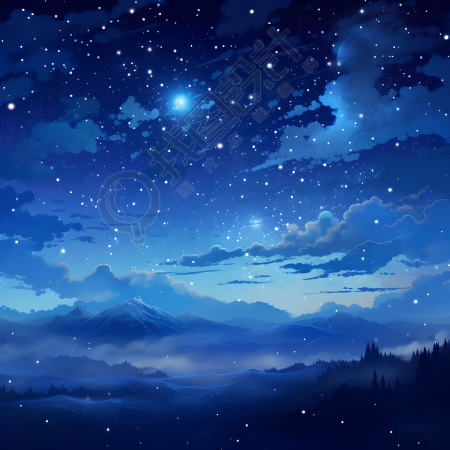 奇幻星空简约素材