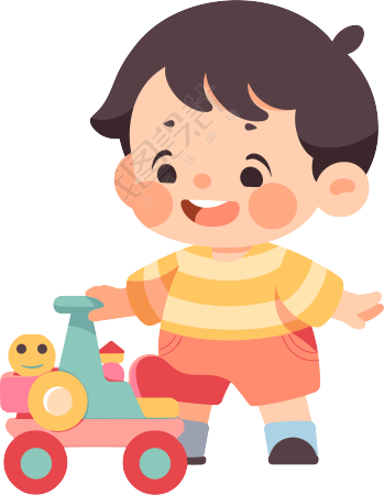 幼儿园卡通学生透明背景素材