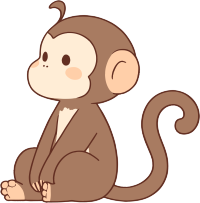 猴子卡通可商用图形素材