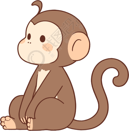 猴子卡通可商用图形素材