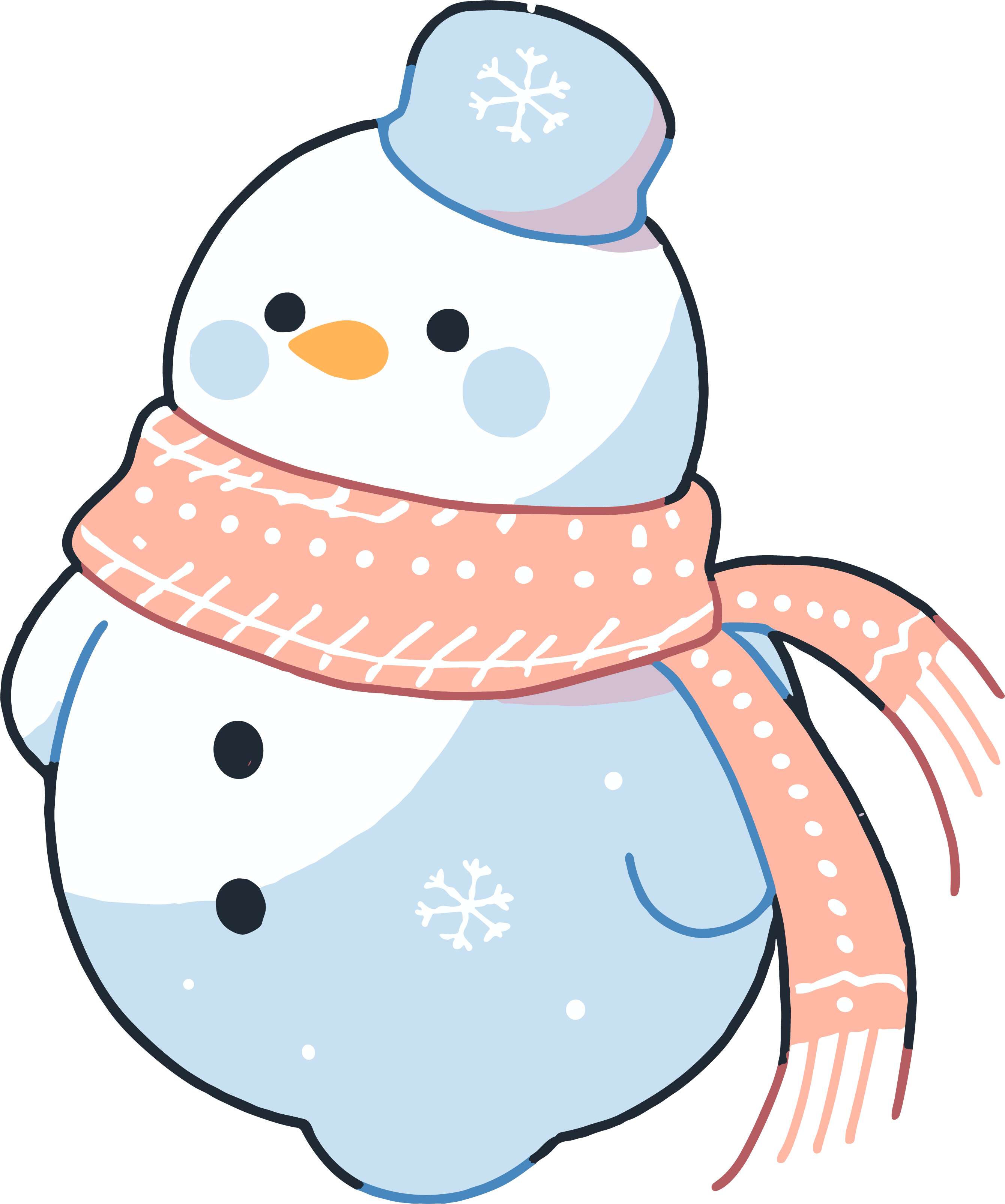 冬天卡通雪人PNG插图
