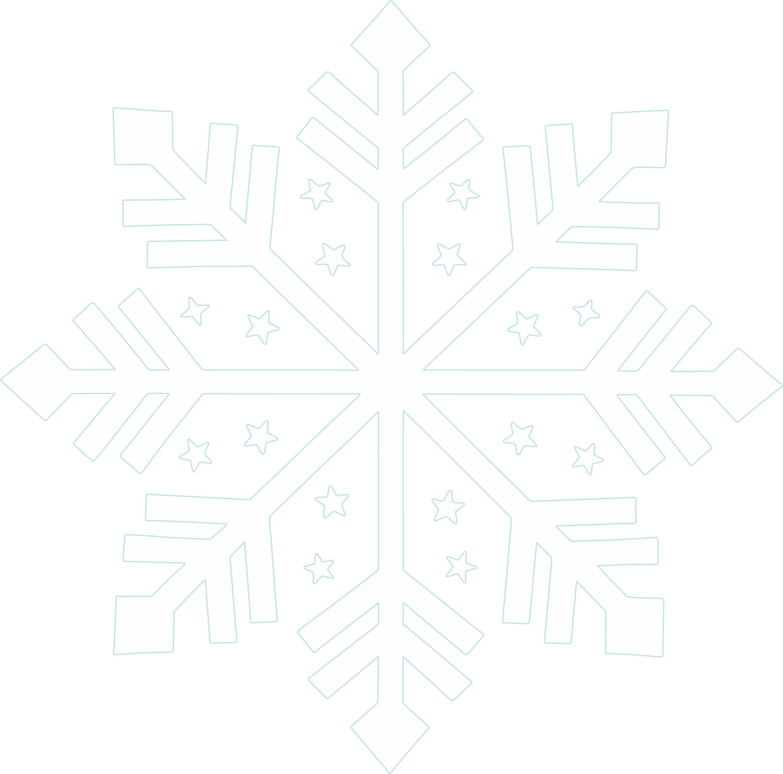 雪花矢量背景透明插图