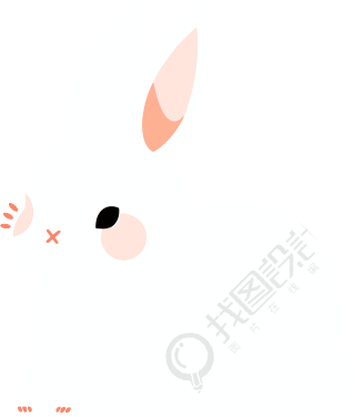 小白兔卡通插画