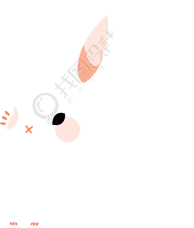 小白兔卡通插画