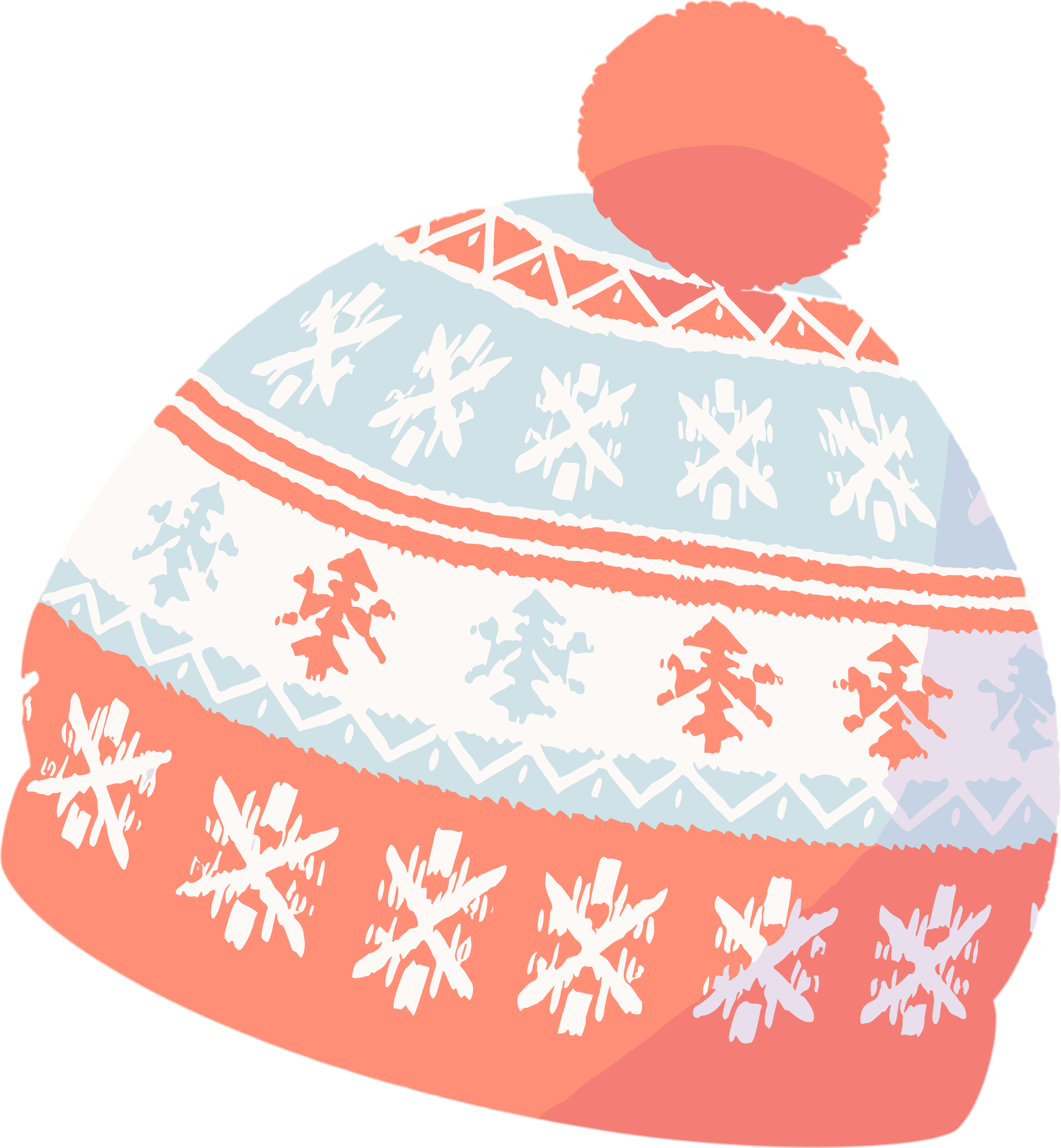 冬天卡通帽子插图