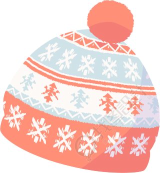 冬天卡通帽子插图