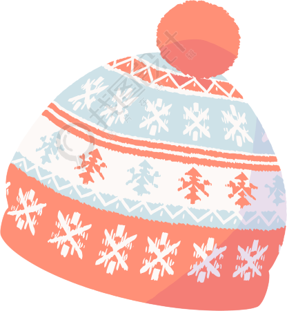 冬天卡通帽子插图