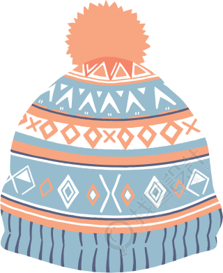 冬天卡通帽子插图设计