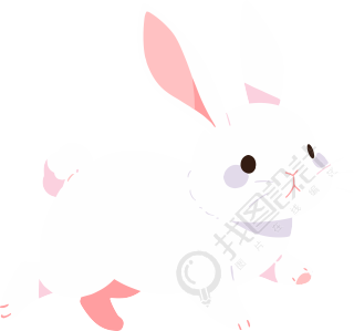 小白兔卡通可商用插画