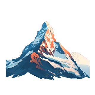 山峰山景插画素材