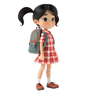 卡通学生图形素材