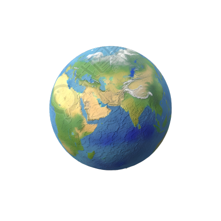 3D地球卡通图案元素