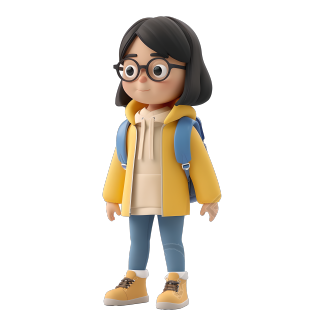 卡通学生3D素材