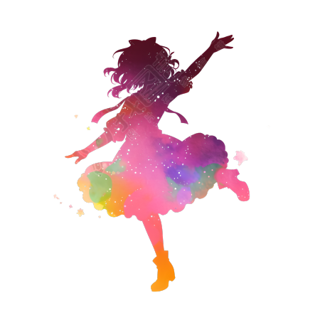 舞蹈剪影插画设计素材