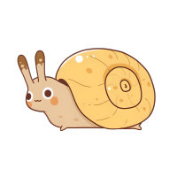 蜗牛卡通插画素材