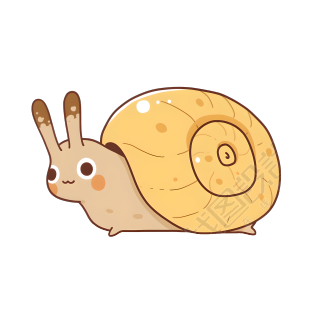 蜗牛卡通插画素材