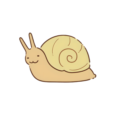 蜗牛卡通手绘插图
