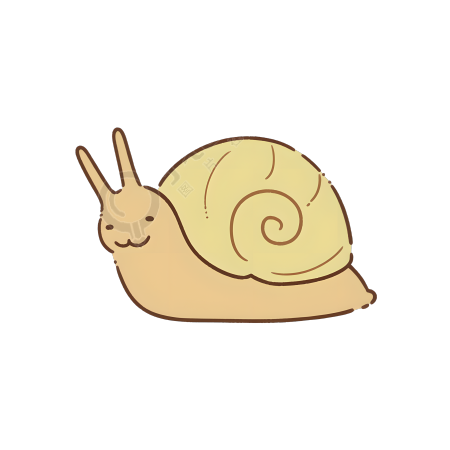 蜗牛卡通手绘插图