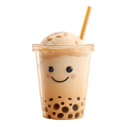 3D奶茶插画素材