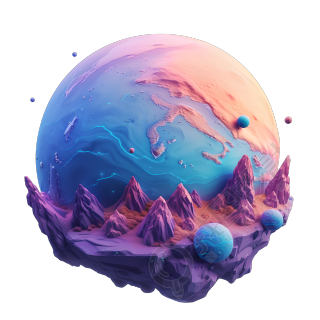 卡通星球图形素材