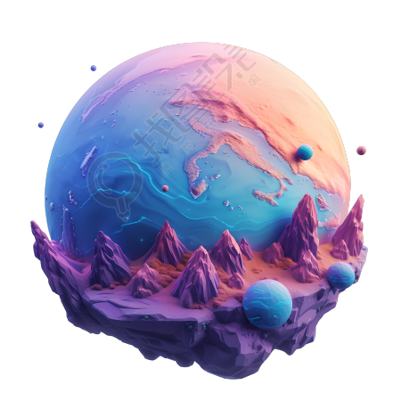 卡通星球图形素材