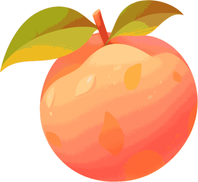 桃子卡通商用插画