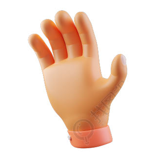 3d小手可爱插图