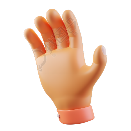 3d小手可爱插图