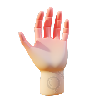 3d小手素材插画