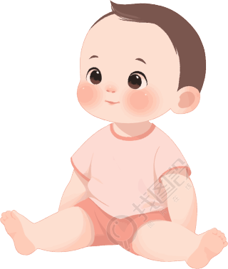 卡通婴儿插画素材