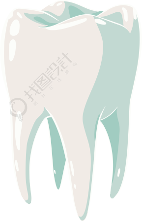 牙齿卡通透明背景素材