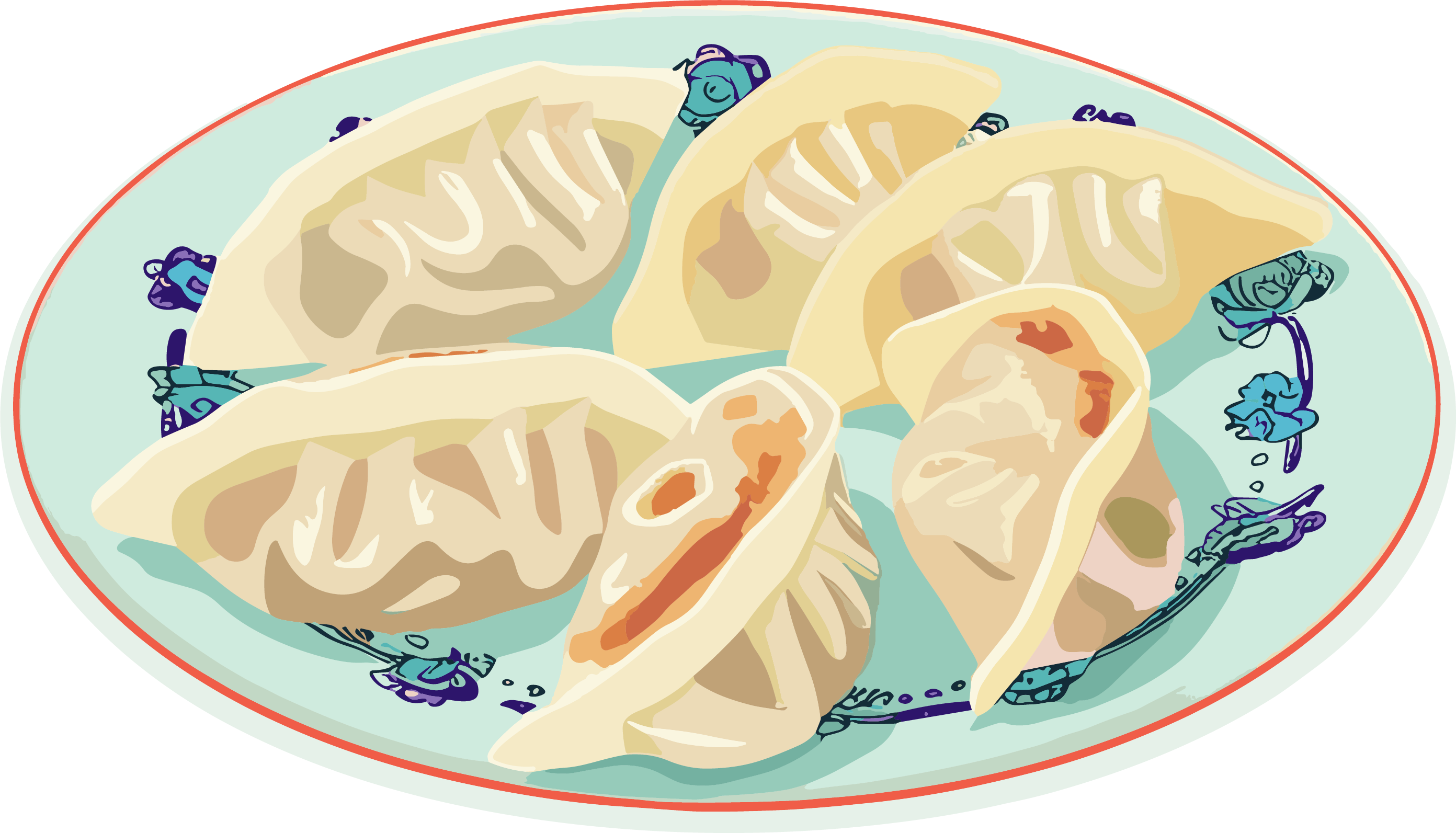 饺子商用设计元素