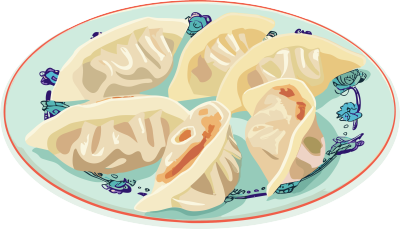 饺子商用设计元素