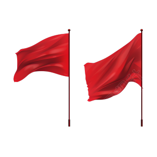 党政红旗商用插画