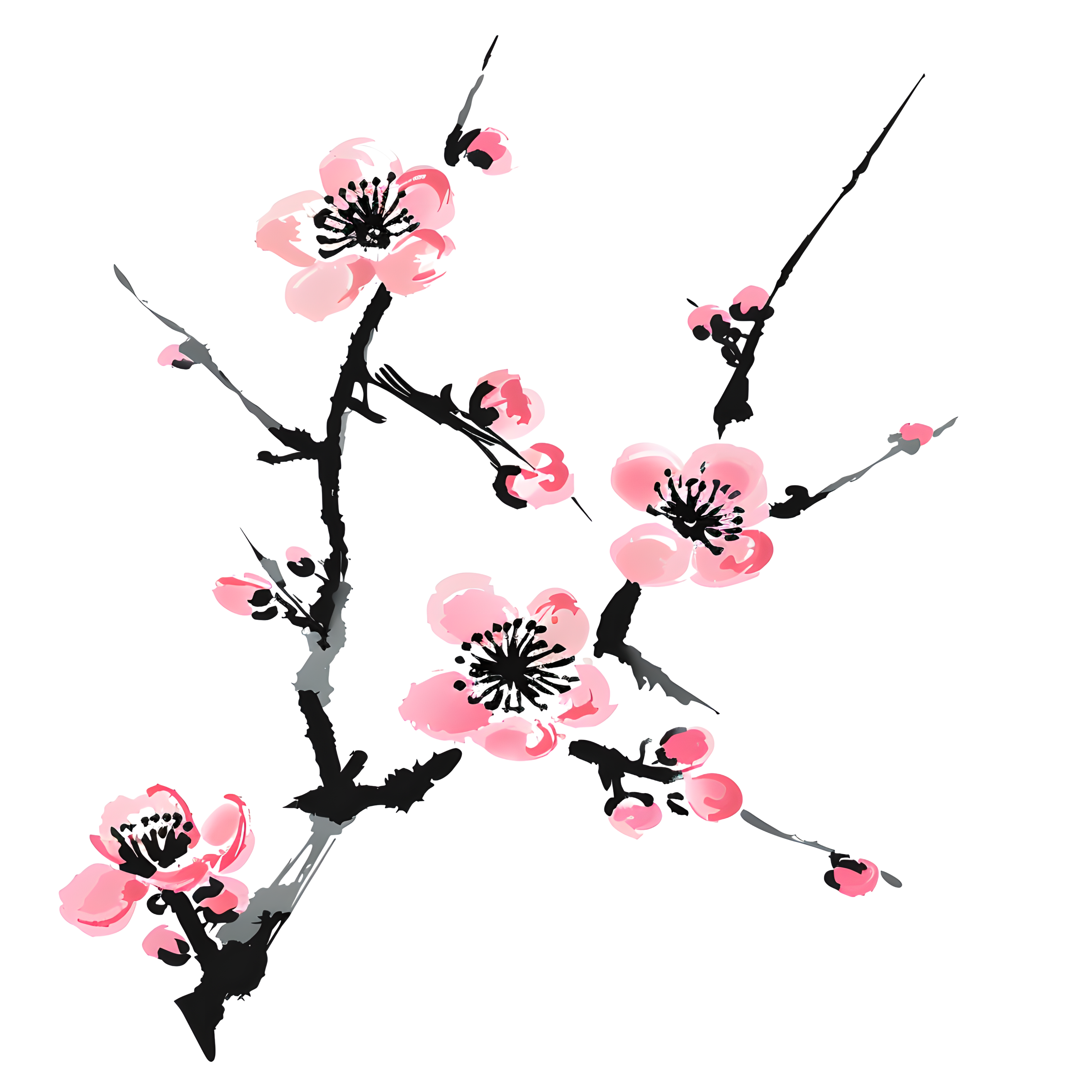 中国风梅花商用插画