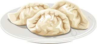 饺子矢量插画