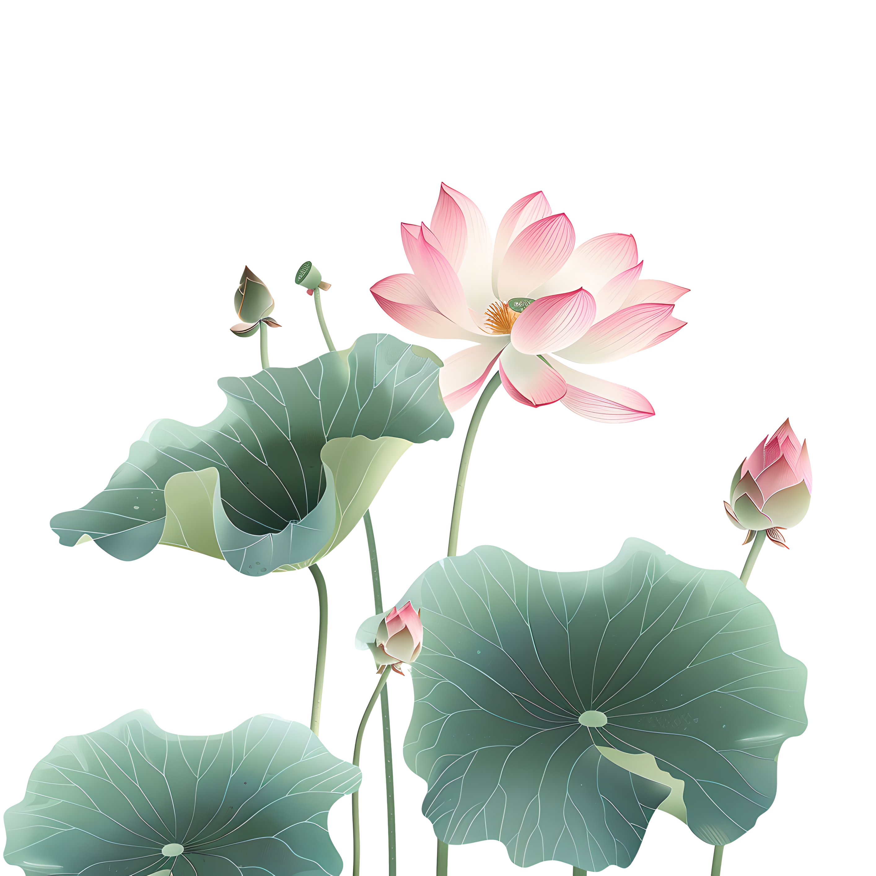 水墨荷花插图