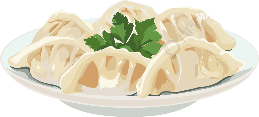 饺子商业插画