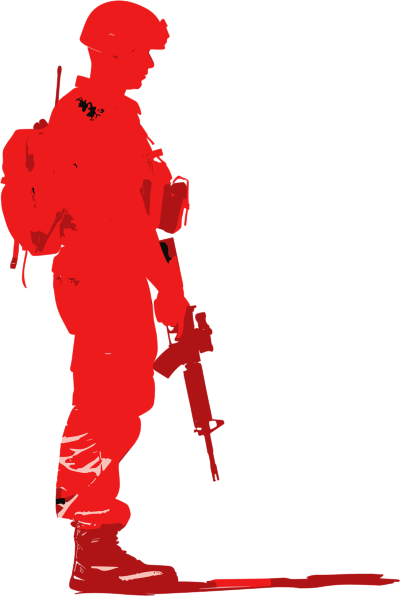 士兵剪影PNG插画